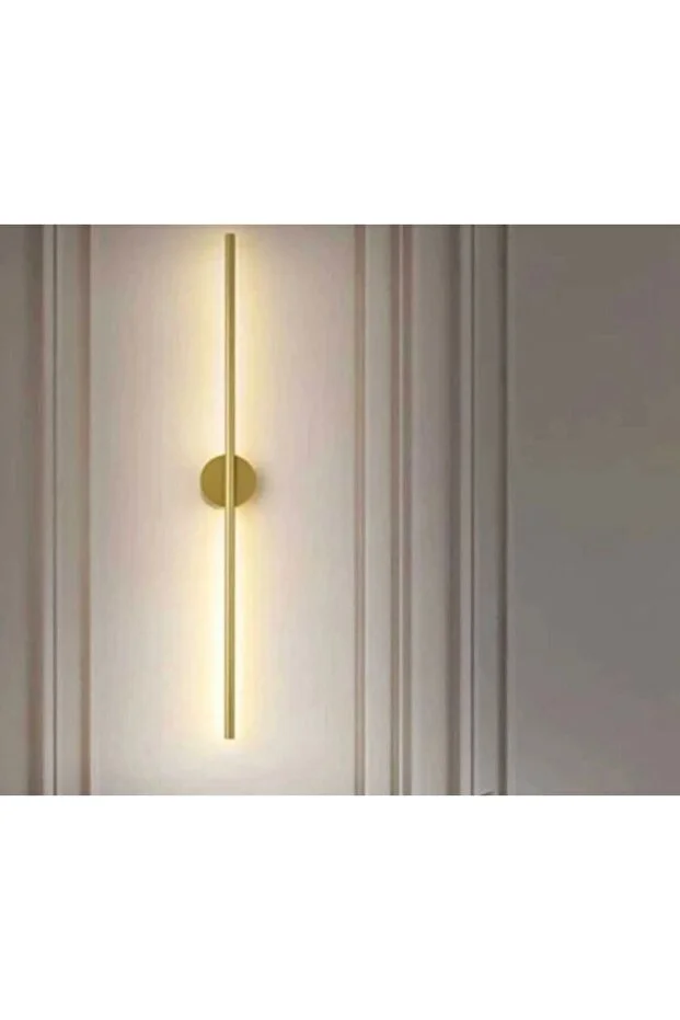 Modern Pilli Aplik Tak Çalıştır Kablosuz Ledli Eskitme Gold 70cm